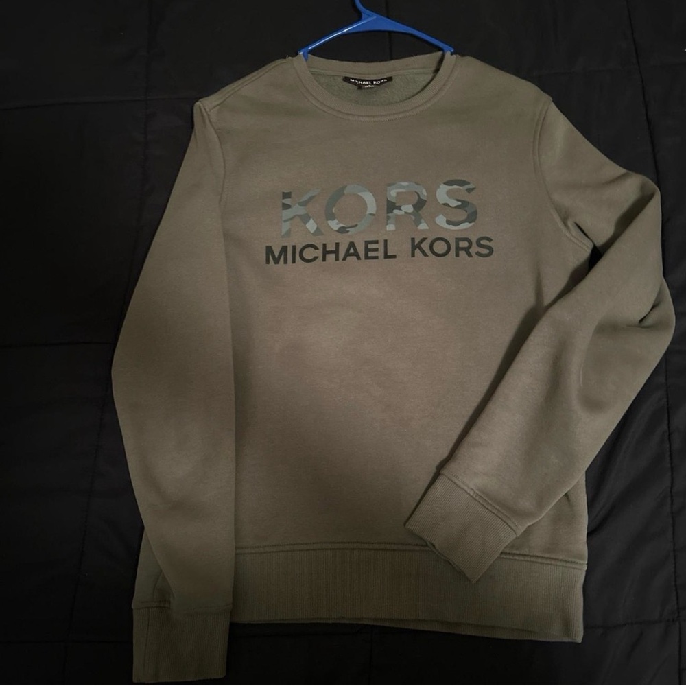 Michael Kors Khaki Crewneck Men's Sweater